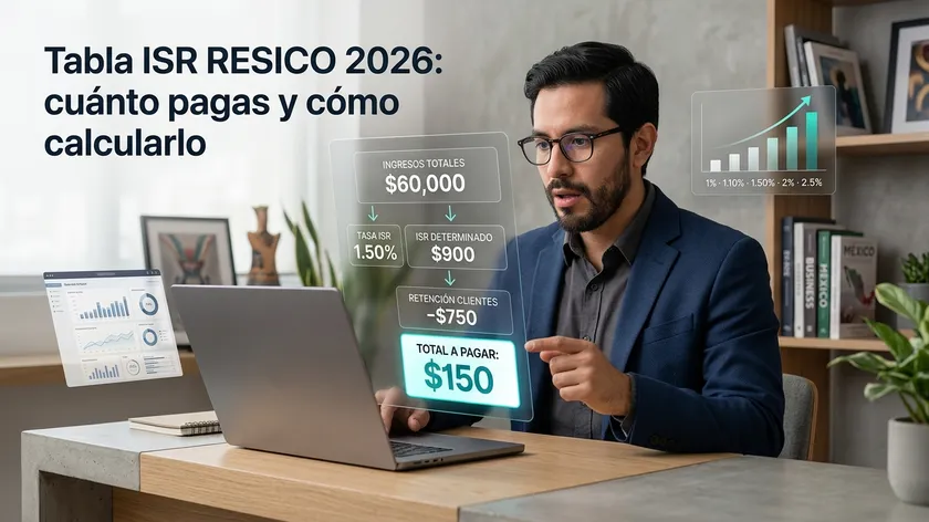 Tabla ISR RESICO 2026: tasas y cómo calcular tu pago
